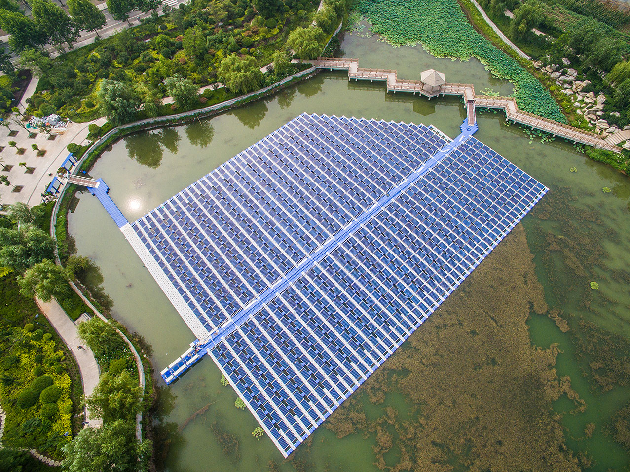 太阳集团·(中国)科技山东济宁300千瓦水面漂浮分布式光伏电站